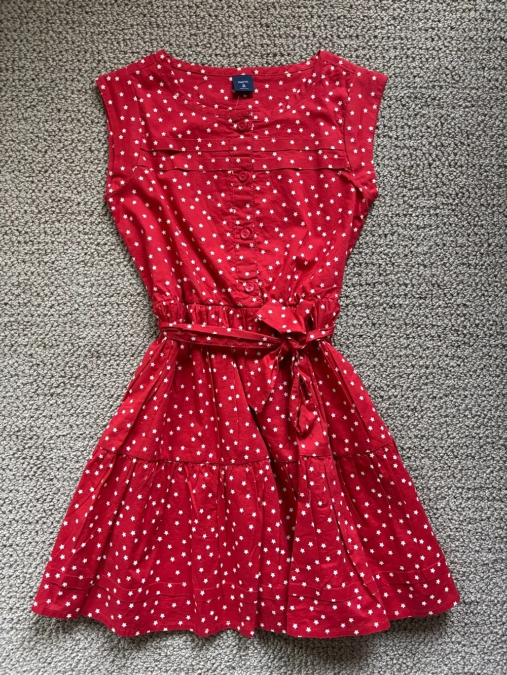 GAP Kids Red Star Print Dress with White Stars
